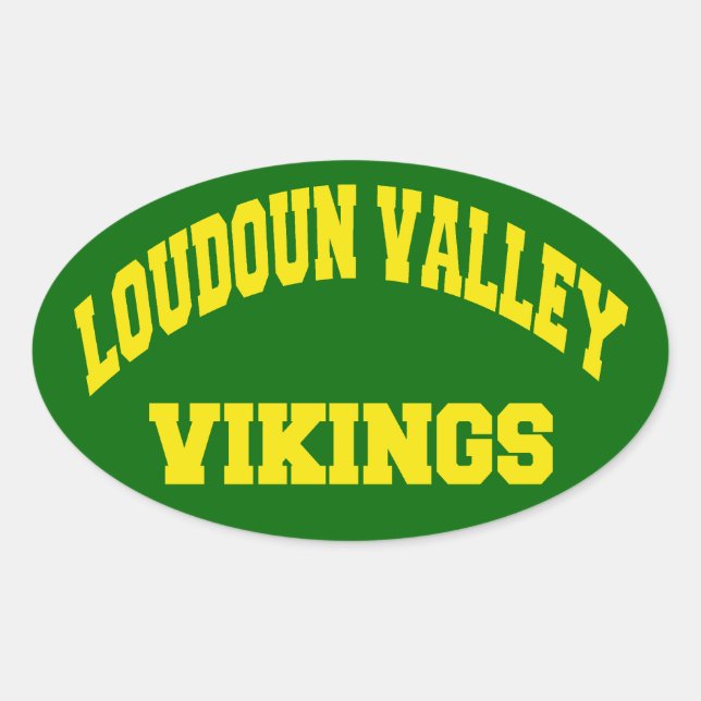 Adesivo Oval Loudoun Valley Vikings (Frente)