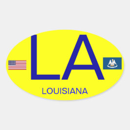 Adesivo Oval Louisiana* No estilo europeu, Oval Bumper Sticker