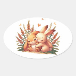 Adesivo Oval Love Hug