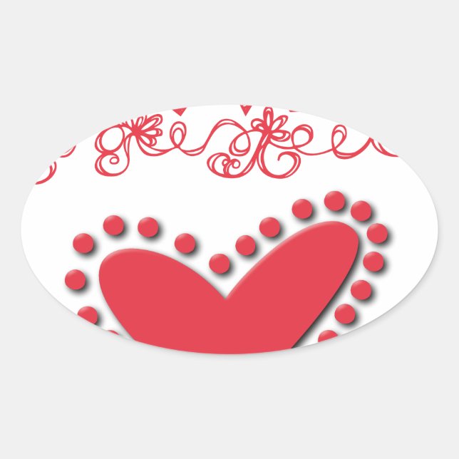 Adesivo Oval lovie (Frente)