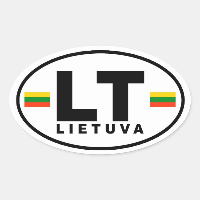 Adesivo Oval LT Lietuva Sticker (Frente)