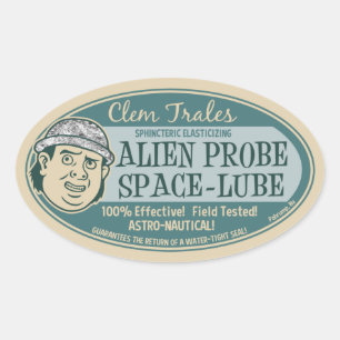 Adesivo Oval Lubrificação espacial