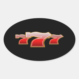 Adesivo Oval Lucky Seven