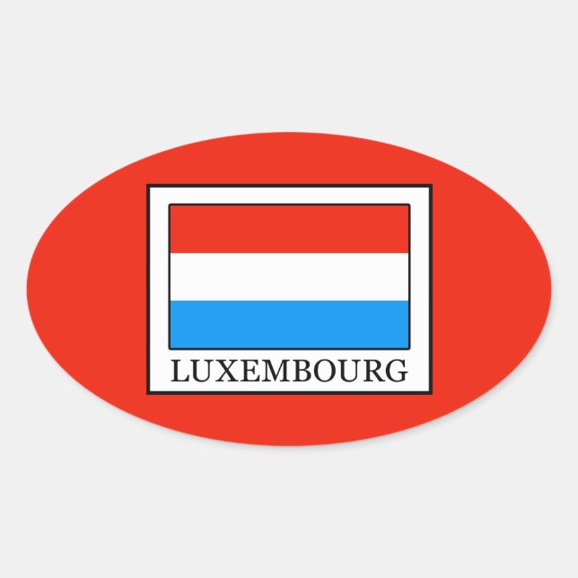 Adesivo Oval Luxemburgo (Frente)