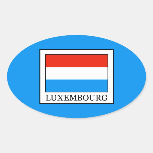 Adesivo Oval Luxemburgo (Frente)