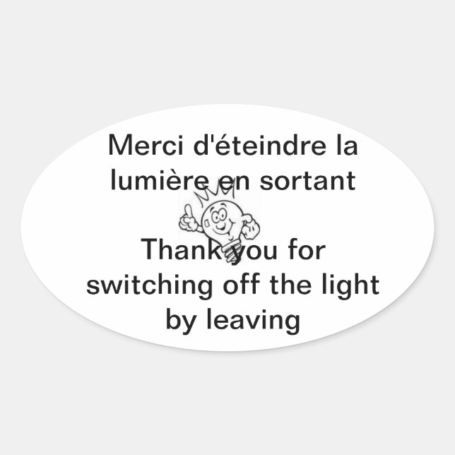 Adesivo Oval luz (Frente)