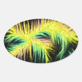 Adesivo Oval Luz como Design de pena