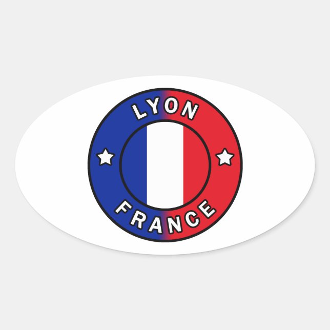 Adesivo Oval Lyon França (Frente)