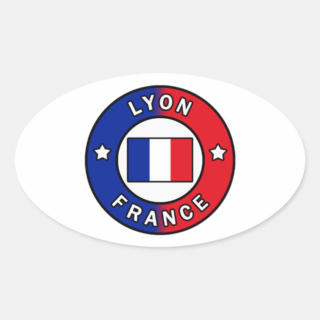 Adesivo Oval Lyon França (Frente)