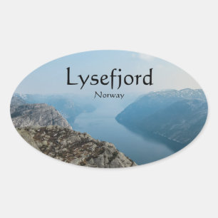 Adesivo Oval Lysefjord Noruega