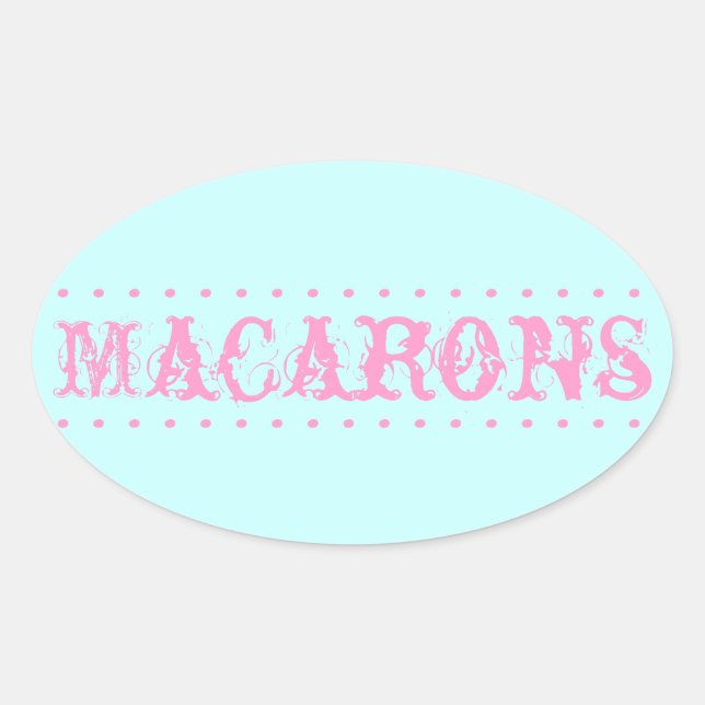 Adesivo Oval Macarons - Mesa de Sobremesa Oval (Frente)