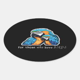 Adesivo Oval Macaws sticker (arara)