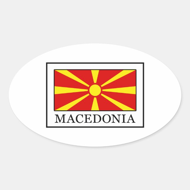 Adesivo Oval Macedônia (Frente)