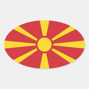 Adesivo Oval Macedônia do Norte