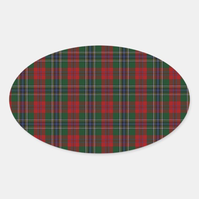 Adesivo Oval MacLean / McLean Clan Family Tartan (Frente)