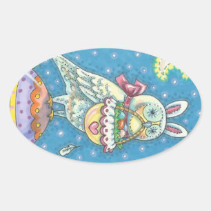 ADESIVO OVAL MAGIC BARN OWL E CESSAÇÃO DE OVOS ORIENTADORES, VI