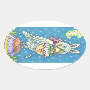 ADESIVO OVAL MAGIC BARN OWL E CESSAÇÃO DE OVOS ORIENTADORES, VI