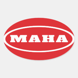 Adesivo Oval MAHA torna a América saudável novamente