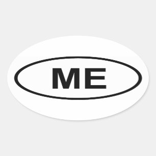 Adesivo Oval Maine "EU "
