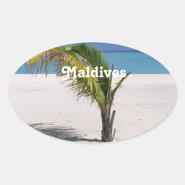 Adesivo Oval Maldivas (Frente)