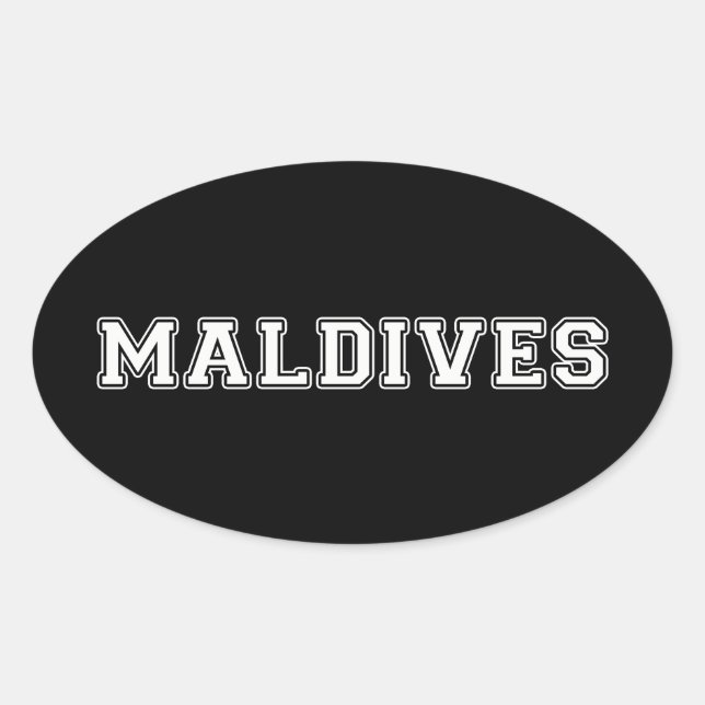 Adesivo Oval Maldivas (Frente)