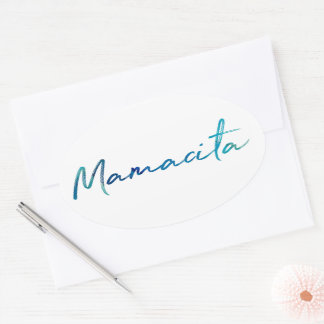 Adesivo Oval Mamacita Sticker