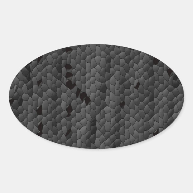 Adesivo Oval Mamba Preto em Ilustração,Arte (Frente)