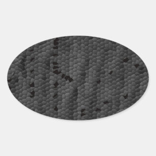 Adesivo Oval Mamba Preto em Ilustração,Arte