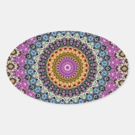 Adesivo Oval Mandala Decorativa