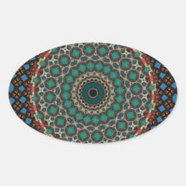 Adesivo Oval Mandala Decorativa