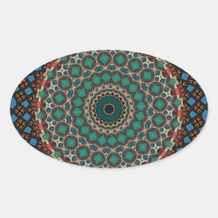 Adesivo Oval Mandala Decorativa