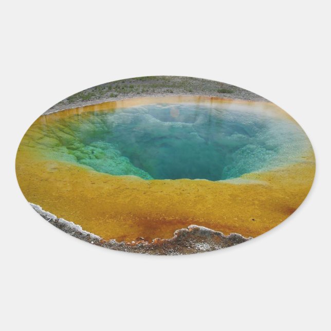 Adesivo Oval Manhã - Piscina Glória - Vinhetas Oval (Frente)