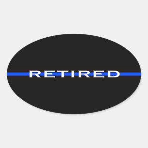 ADESIVO OVAL MANIPULADOR DE BUMPER OVAL DO POLICIAL RETIRADO