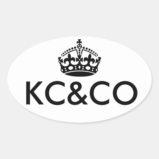 Adesivo Oval MANTER CALMA e LIGAR - Alterar fundo (Frente)