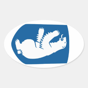 Adesivo Oval Mapa GL da bandeira de Greenland
