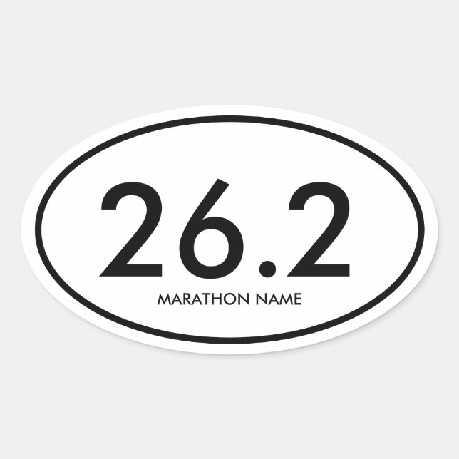 Adesivo Oval Maratona de 42,2 km (Frente)