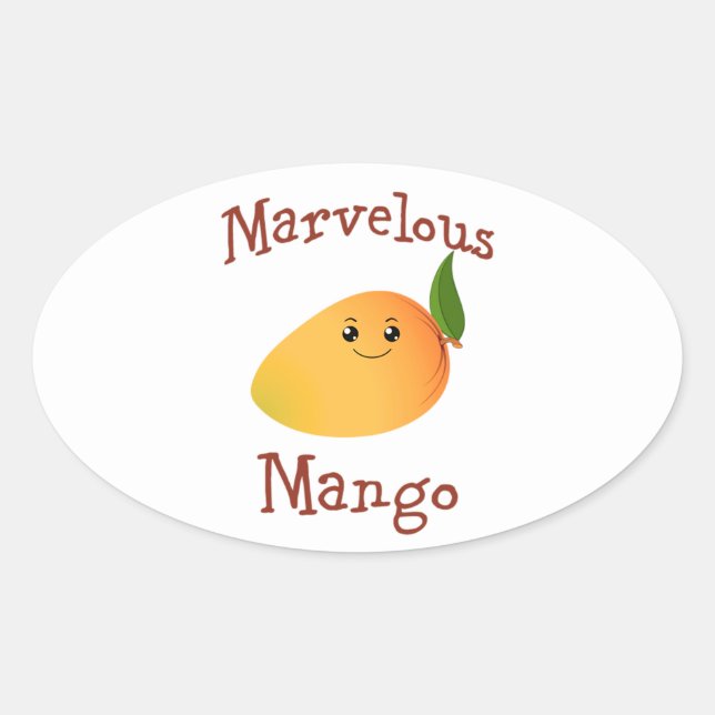 Adesivo Oval Maravilhoso Mango (Frente)
