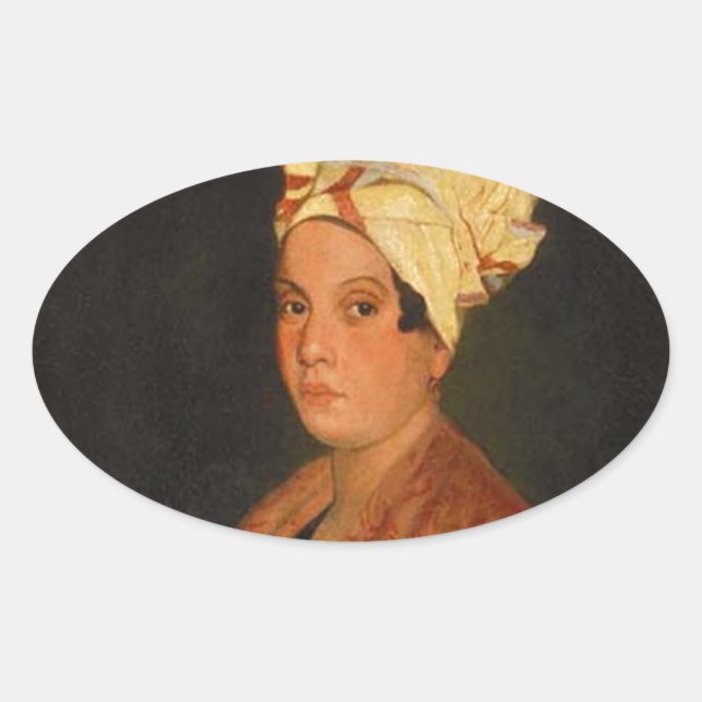 Adesivo Oval Marie Laveau: A Rainha Vodu (Frente)