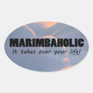 Adesivo Oval Marimbaholic Life Oval Sticker