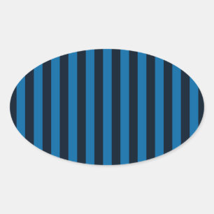 Adesivo Oval Marinho azul no decor de distribuição vertical a