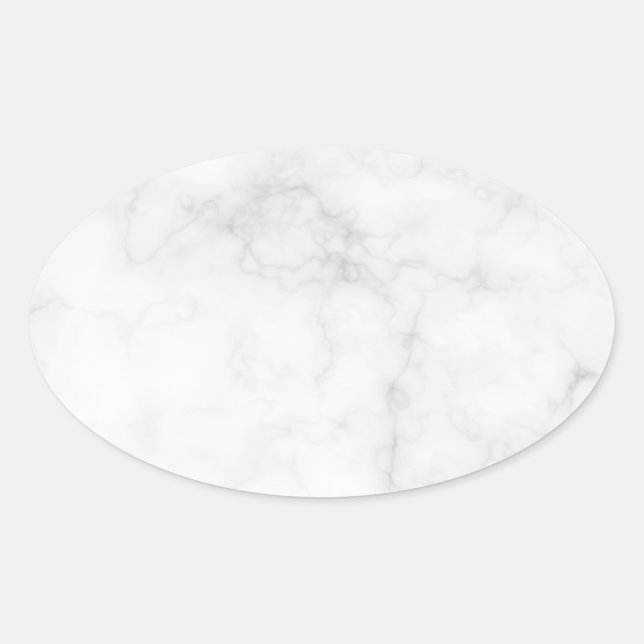 Adesivo Oval Mármore Branco Moderno (Frente)