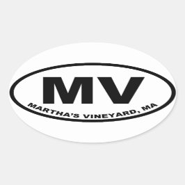 Adesivo Oval Martha's Vineyard MV