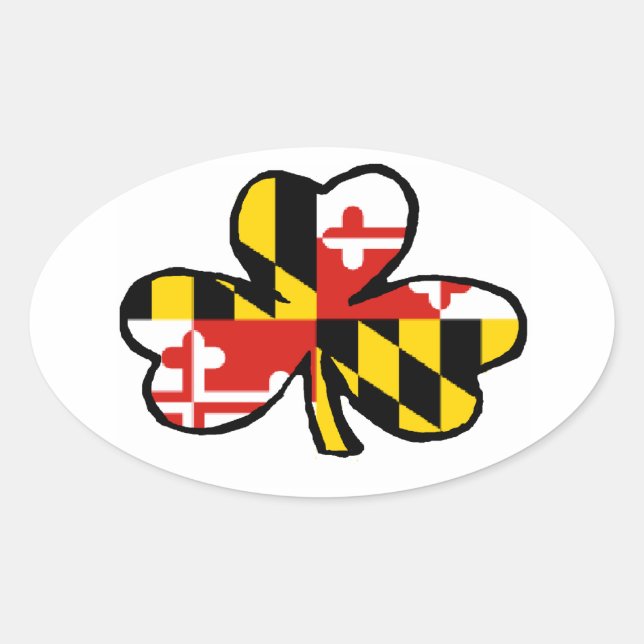 Adesivo Oval Maryland Irish Sticker (Frente)