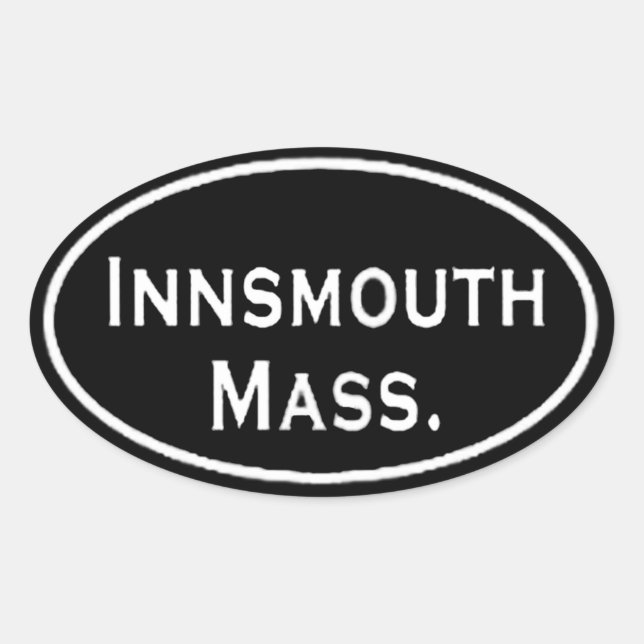 Adesivo Oval Mass. de Innsmouth (Frente)