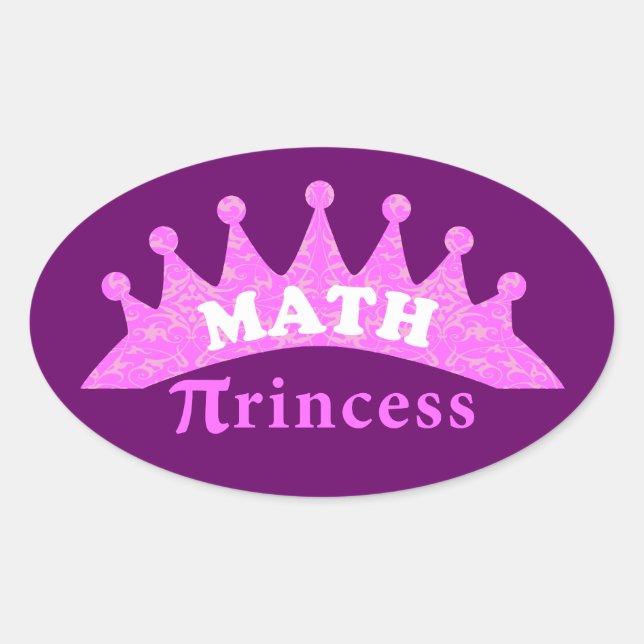Adesivo Oval Math Princess (Frente)