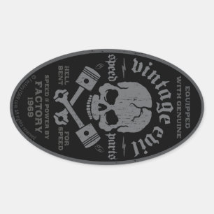 Adesivo Oval Mau Vintage 014A