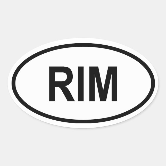 Adesivo Oval Mauritânia "RIM" (Frente)