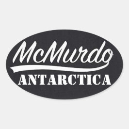 Adesivo Oval McMurdo, Antártica Sticker