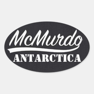 Adesivo Oval McMurdo, Antártica Sticker