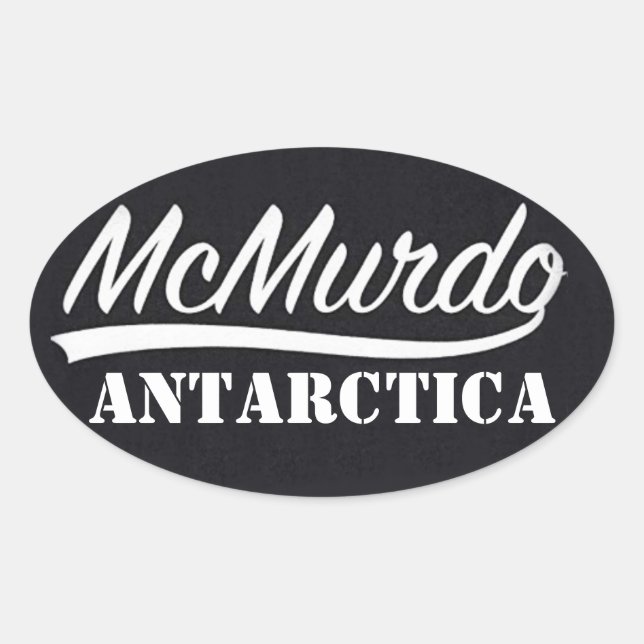 Adesivo Oval McMurdo, Antártica Sticker (Frente)